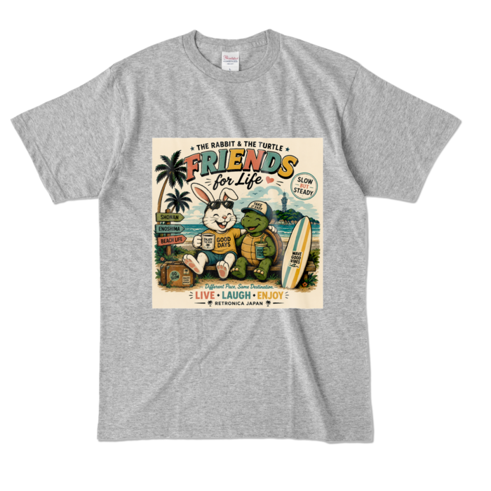 カラーTシャツ - L - 杢グレー (濃色)