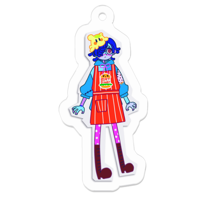 アクリルキーホルダー(エプロン) - 50 x 50 (mm)