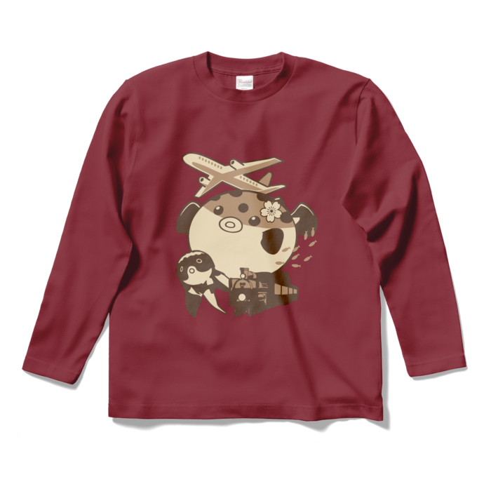 ロングスリーブTシャツ - S - バーガンディ