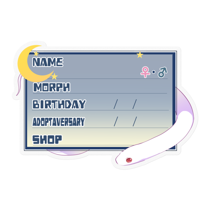 【🐍お名前ステッカー】カリキン(ブリザード) ‐夜(英語)