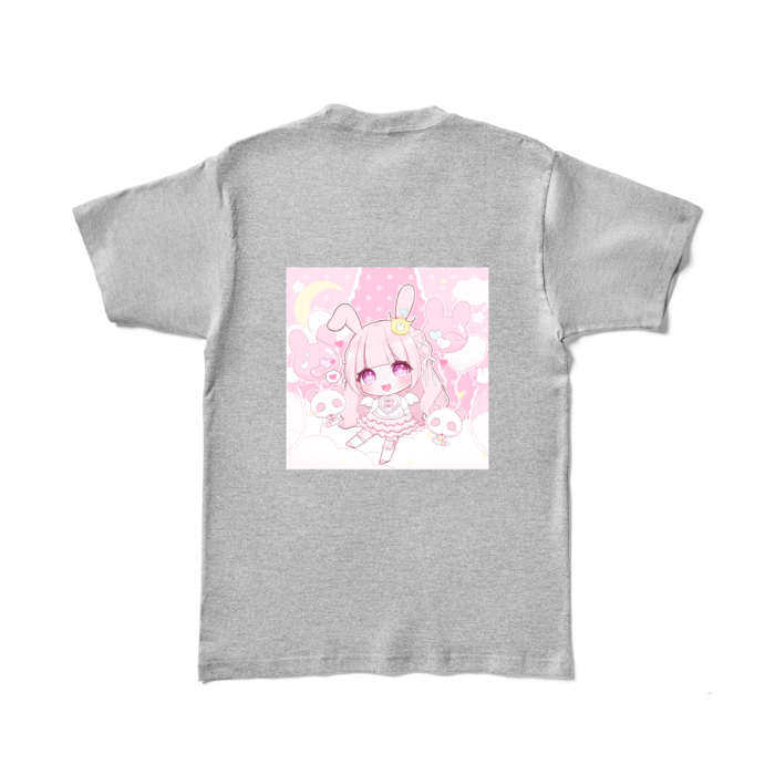カラーTシャツ - L - 杢グレー (背面)