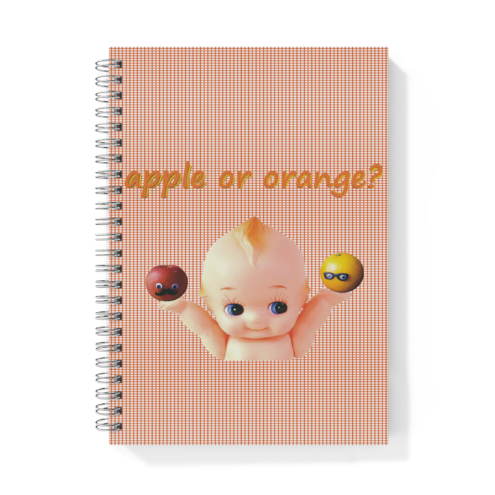 apple or orange? カラー:オレンジ グリット(格子柄)