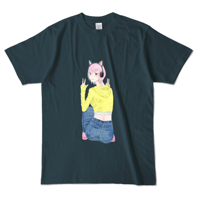 カラーTシャツ - L - デニム (濃色)