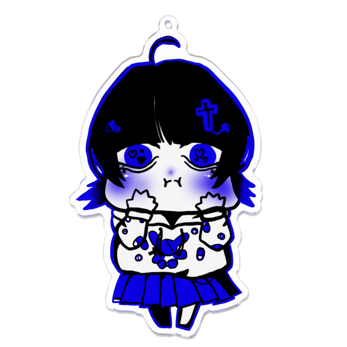 青病みほっぺちゃん - 100 x 100 (mm)