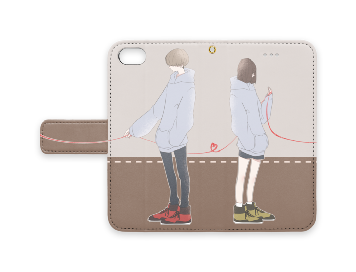 手帳型iPhoneケース - iPhone7 - ストラップ穴 あり