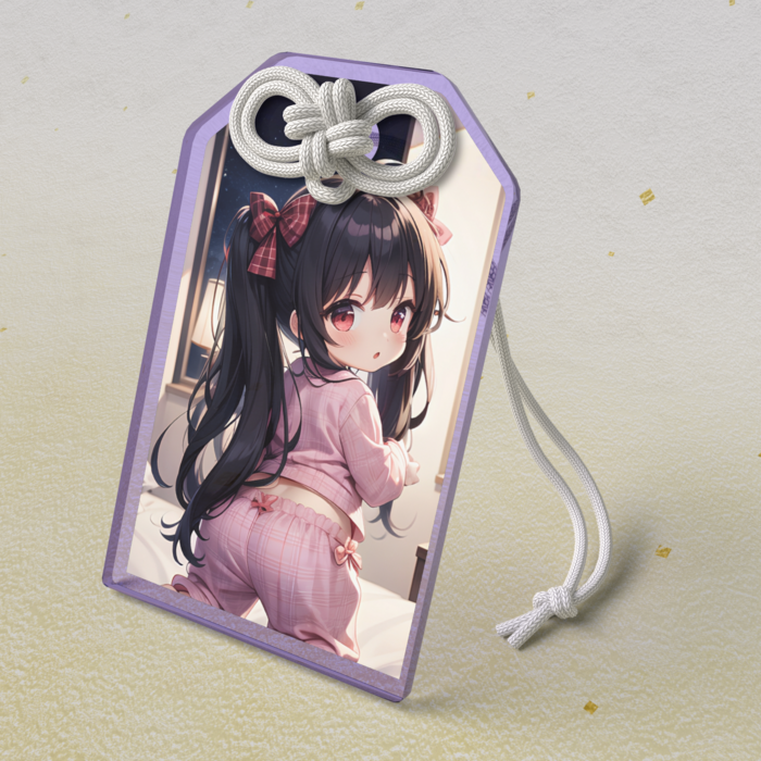 アクリルお守り - 50 × 80mm　　パープル