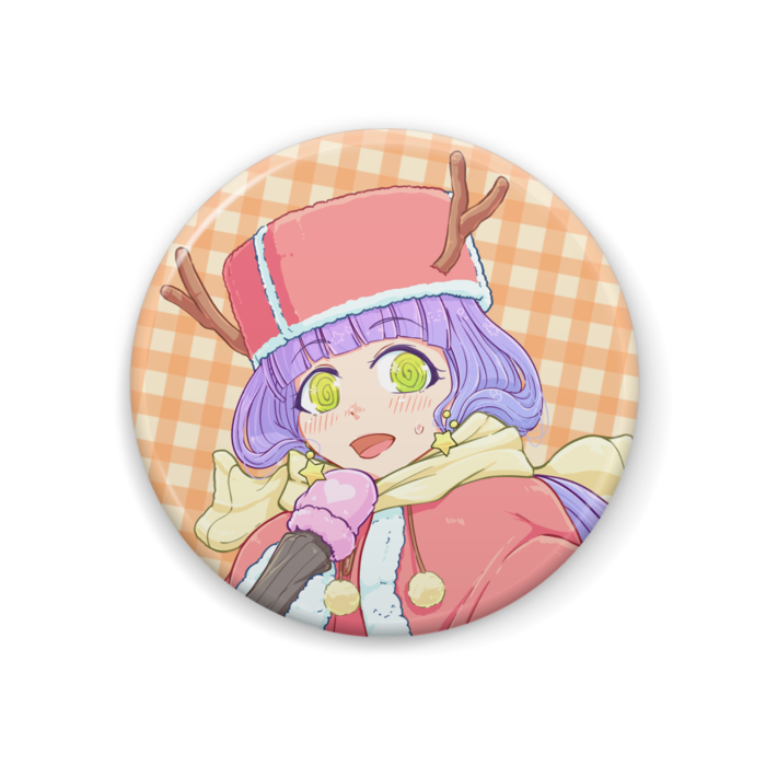 赤ぽんこ缶バッジ - 44mm