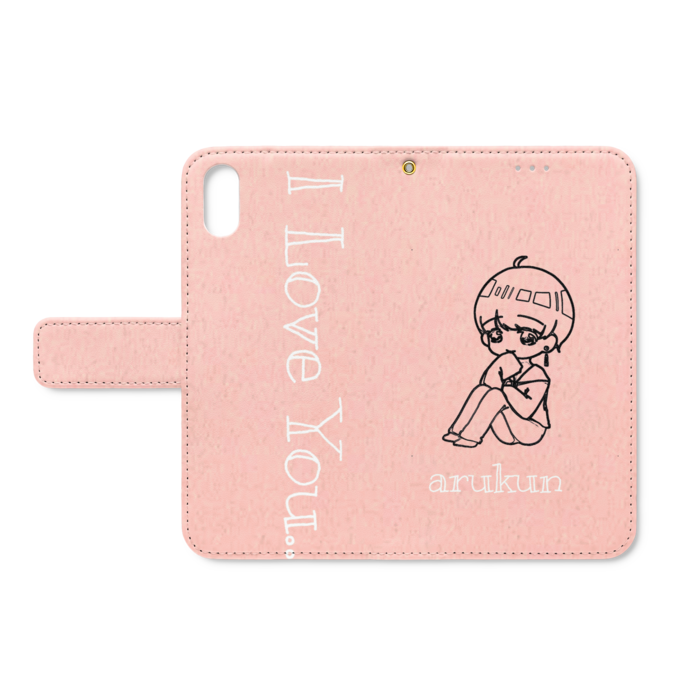 手帳型iPhoneケース - iPhone XS / X - ストラップ穴 あり
