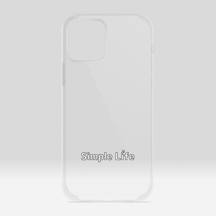 クリアiPhoneケースB　Simple Life♪　iPhone 12 / 12Pro