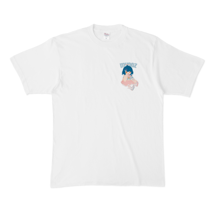 天宮こころ の胸ぷりTシャツ- XL - ピンク-ボブ