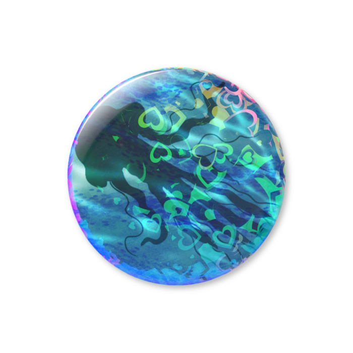 ホログラム缶バッジ「クラゲ」 - 32mm
