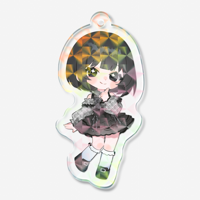 ホログラムアクリルキーホルダー - 50 × 50mm
