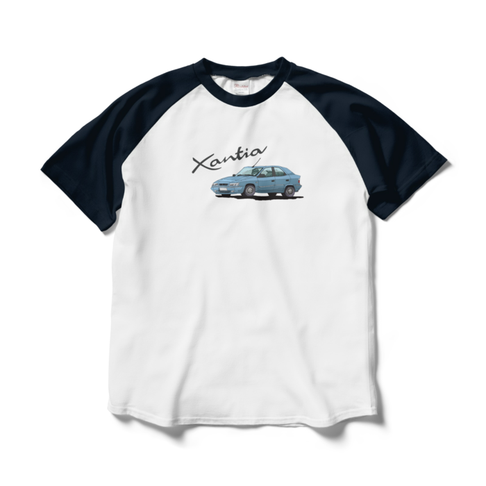 ラグランTシャツ - L - ホワイト×ネイビー