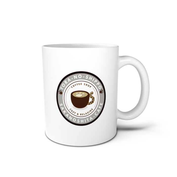 ロゴ　マグカップ　グレー