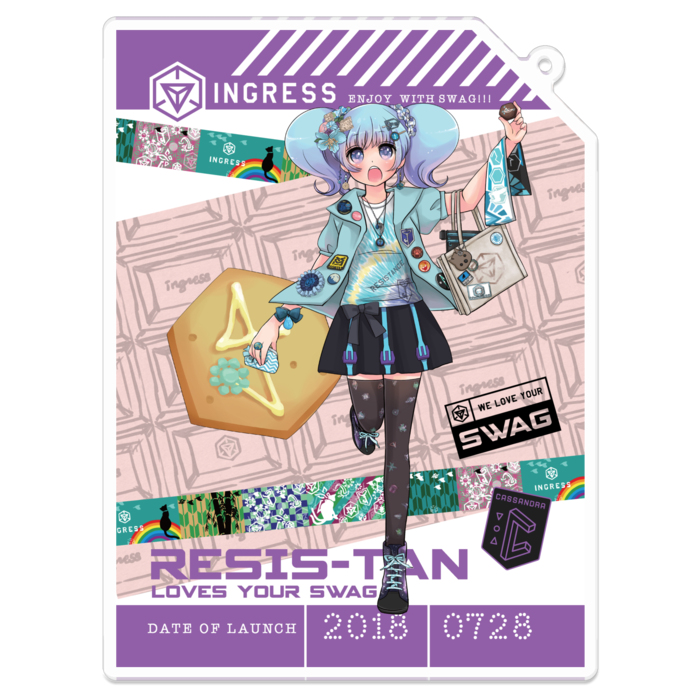 アクリルキーホルダーL - 100 x 100 (mm)