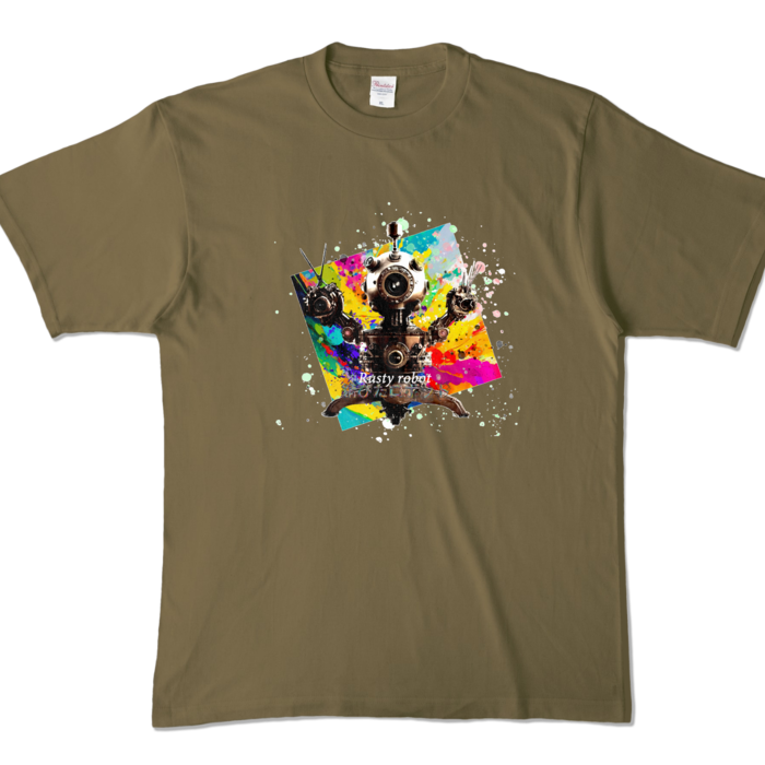 カラーTシャツ - XL - オリーブ (濃色)