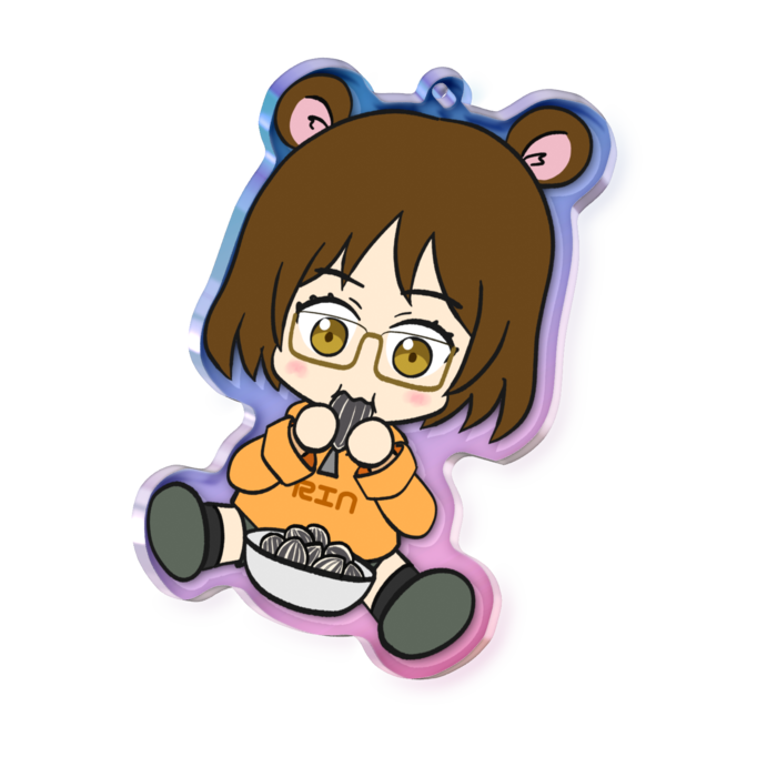 オーロラアクリルキーホルダー - 70 × 70mm