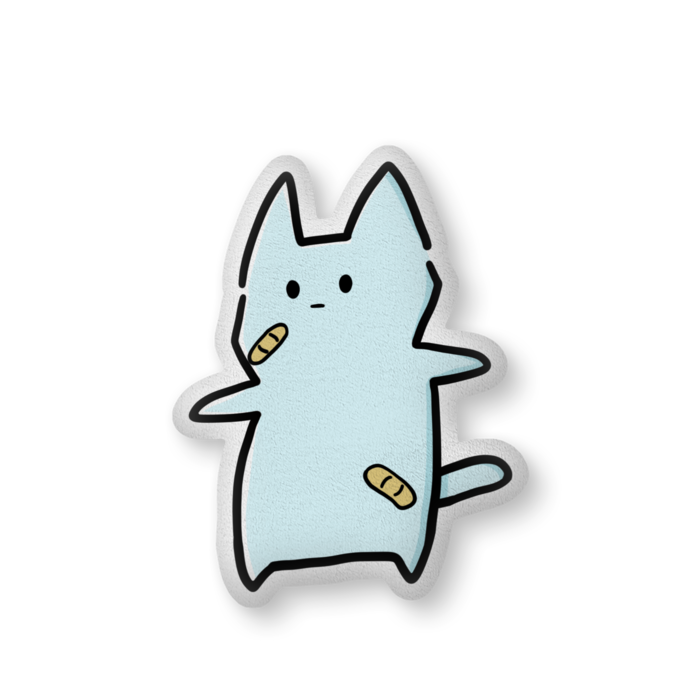 ねこまもちクッション(大) - 両面