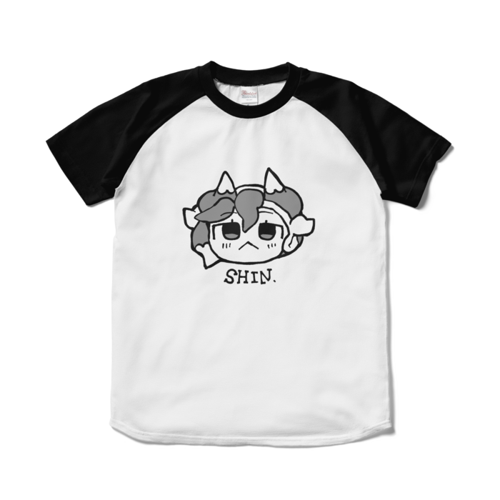 ラグランTシャツ - S - ホワイト×ブラック