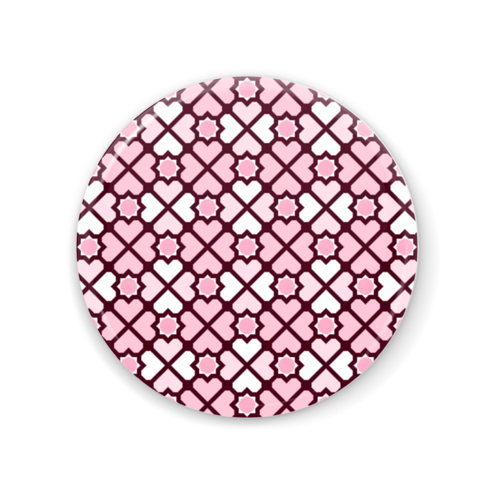 四葉【２】の缶ミラー【ピンク系】