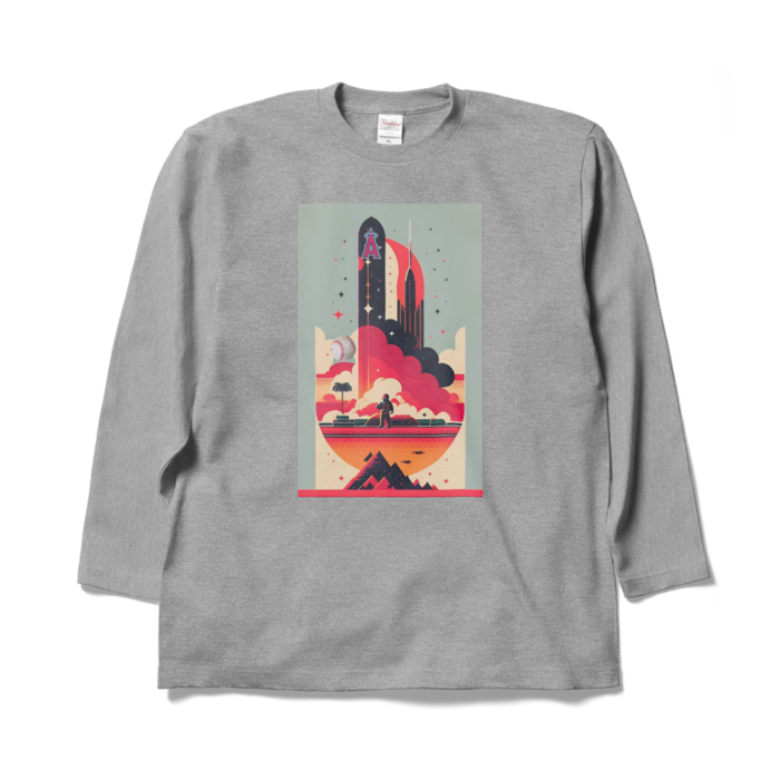 ロングスリーブTシャツ - XL - 杢グレー