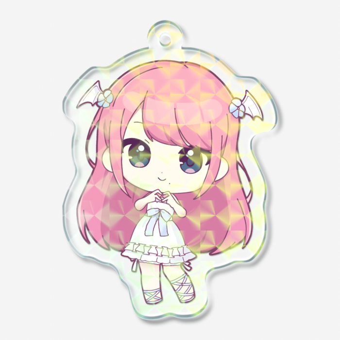 ホログラムアクリルキーホルダー - 50 × 50mm