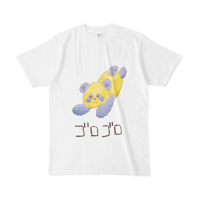 Tシャツ - L - 白 - 黄色紺パンダ