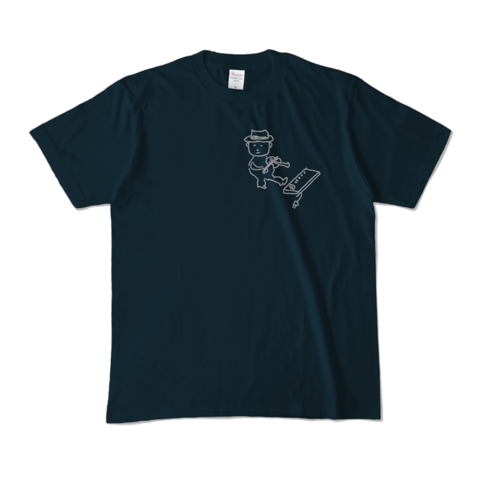 Tシャツ - M - ネイビー (濃色)-キャラ小
