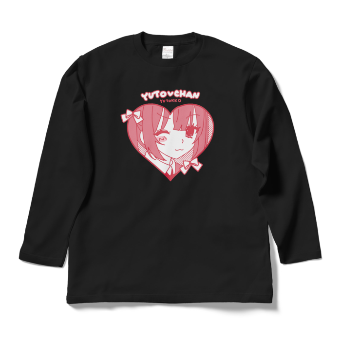 (ゆ)ロングスリーブTシャツ - L - ブラック