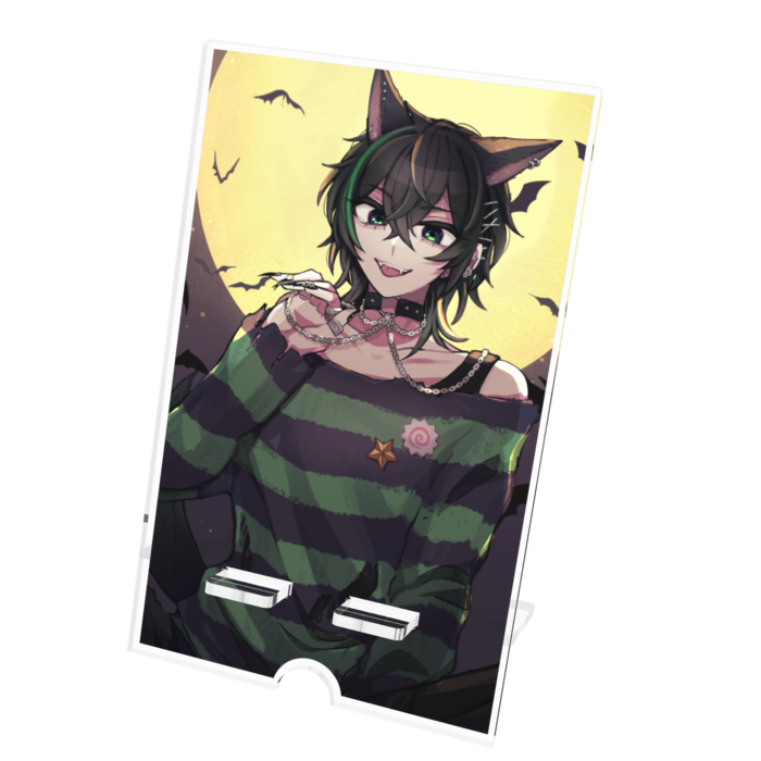 アクリルスマホスタンド - 100x160mm(ケーブル穴あり)