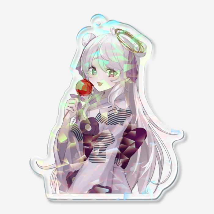ホログラムアクリルキーホルダー - 70 × 70mm