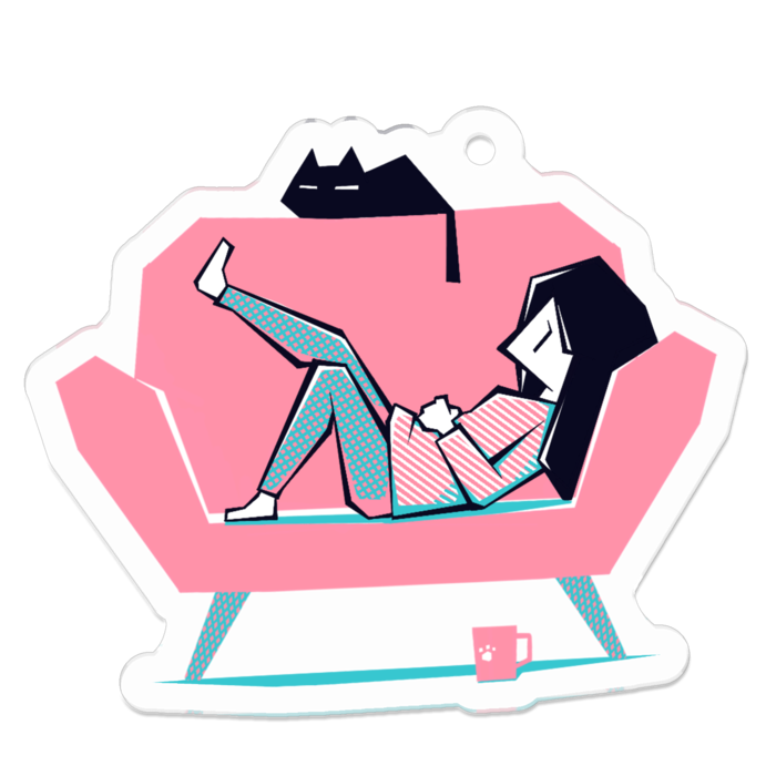 アクリルキーホルダー - 50 x 50 (mm)