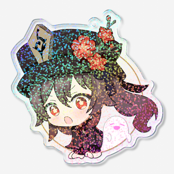 ホログラムアクリルキーホルダー - 70 × 70mm