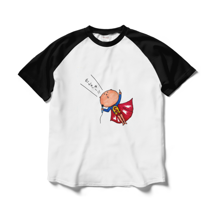ラグランTシャツ - L - ホワイト×ブラック