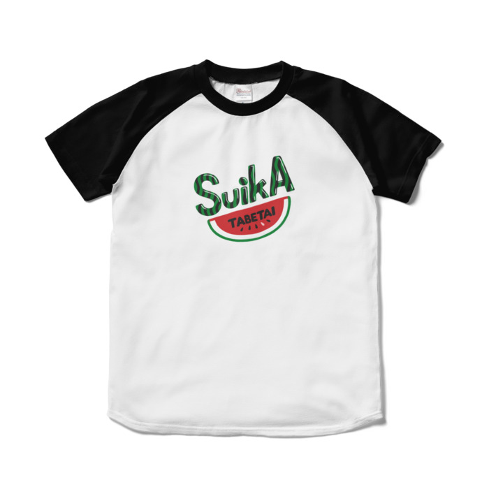 ラグランTシャツ - S - ホワイト×ブラック
