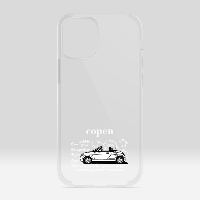 クリアiPhone12 mini 白字