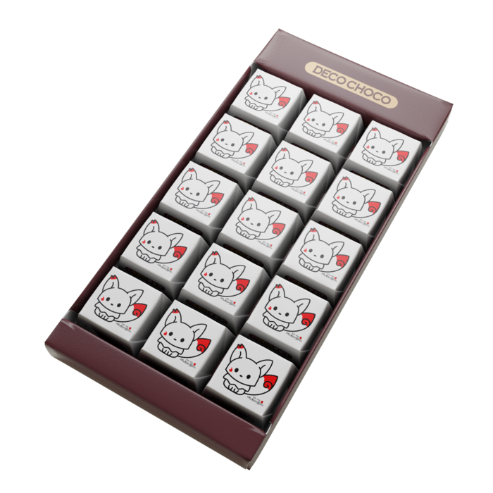 DECOチョコ - 15個入り(キュー狐ちゃん)