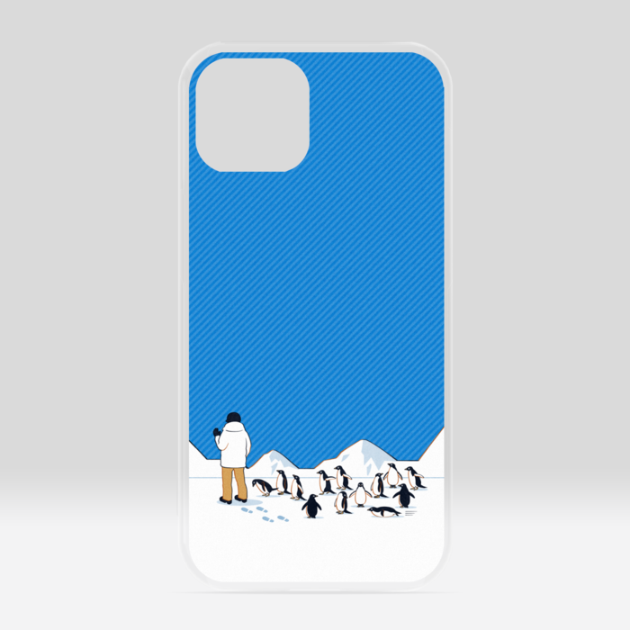 クリアiPhoneケース　青色　iPhone 13