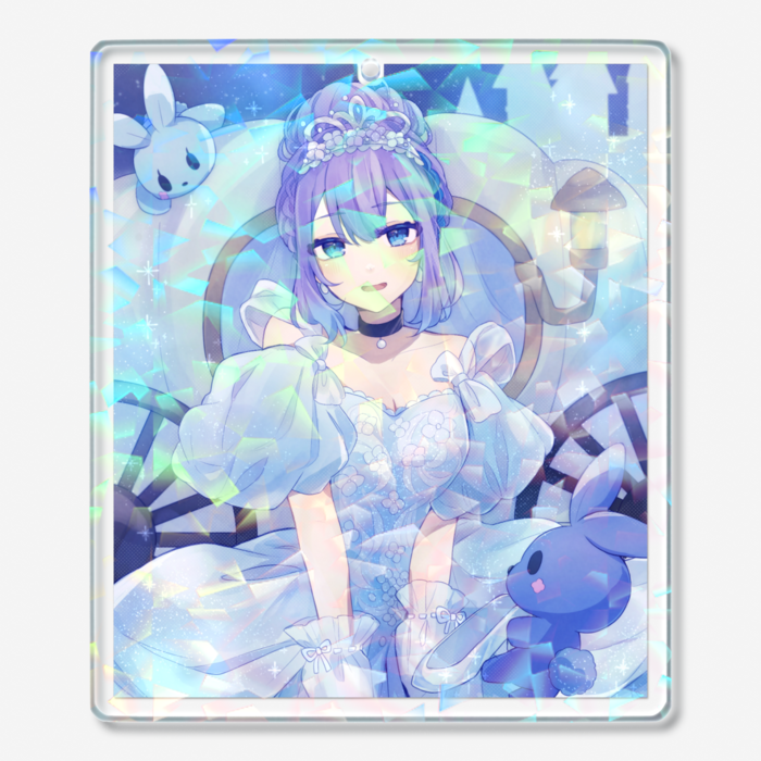ホログラムアクリルキーホルダー - 70 × 70mm