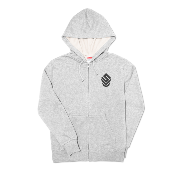 ワンポイントロゴジップパーカー グレー 【Logo Zip Hoodie Gray ...