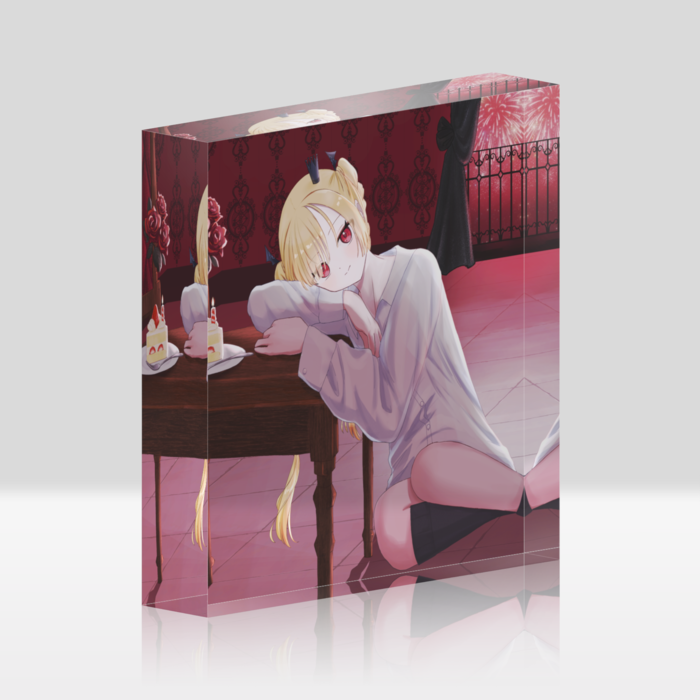 アクリルブロック　クリア素材 - 100x100mm