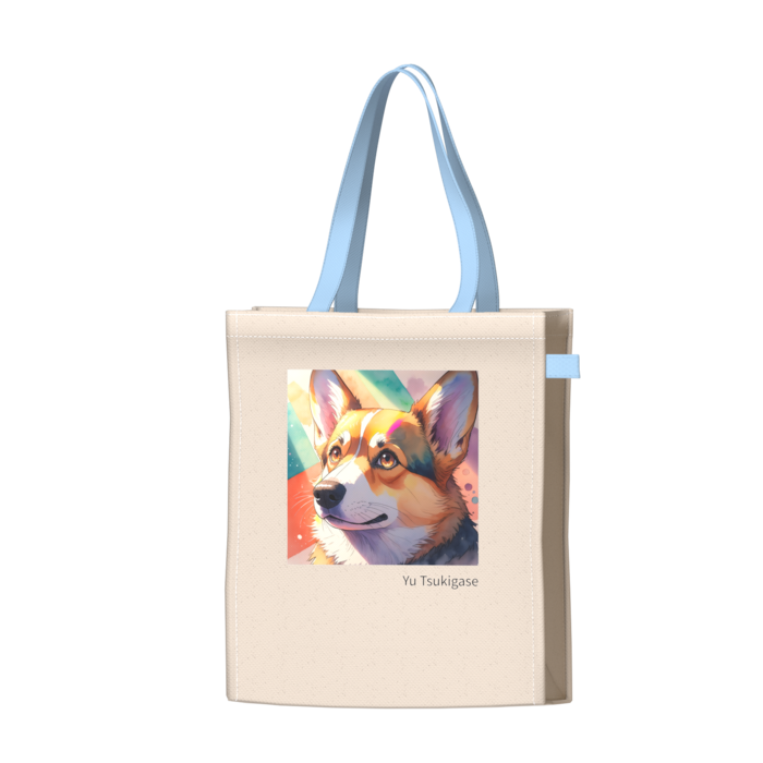 ツートンカラーバッグ - ブルー - W34 × H41 × D14cm