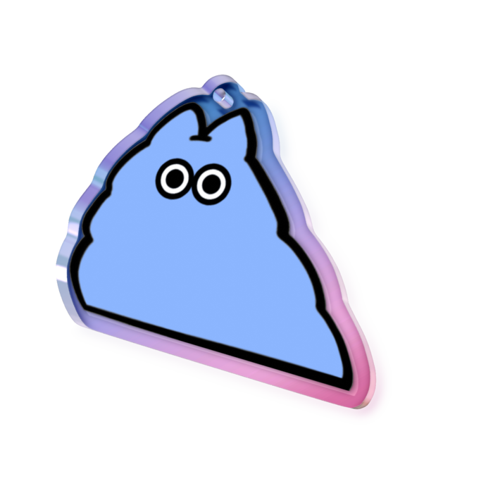 オーロラアクリルキーホルダー - 50 × 50mm(05_Brue)