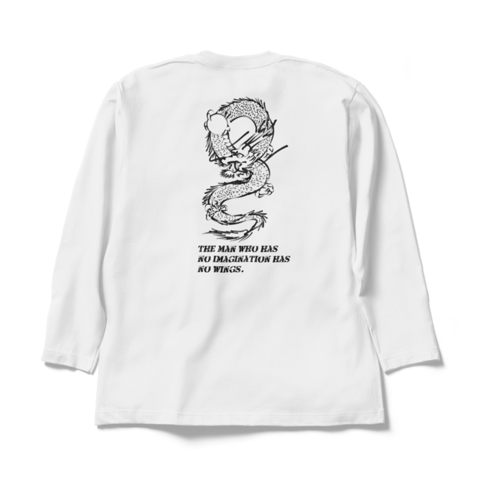昇り龍2ロングスリーブTシャツ - XL - ホワイト