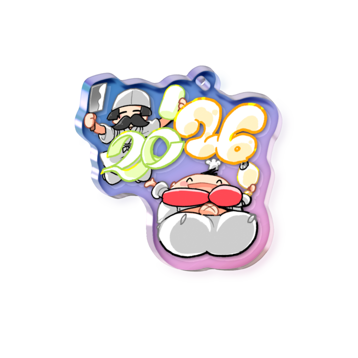 オーロラアクリルキーホルダー - 50 × 50mm