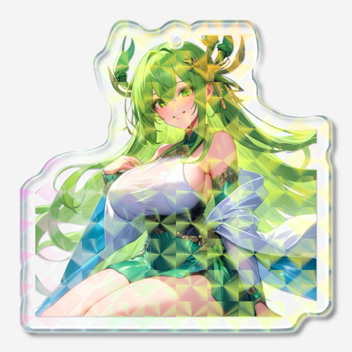 ホログラムアクリルキーホルダー - 50 × 50mm