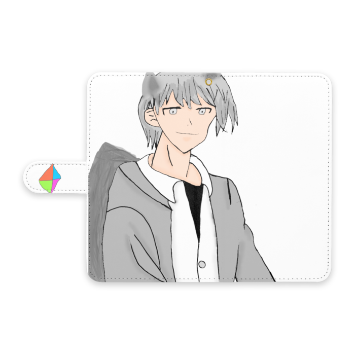 手帳型Androidケース - L - ストラップ穴 あり