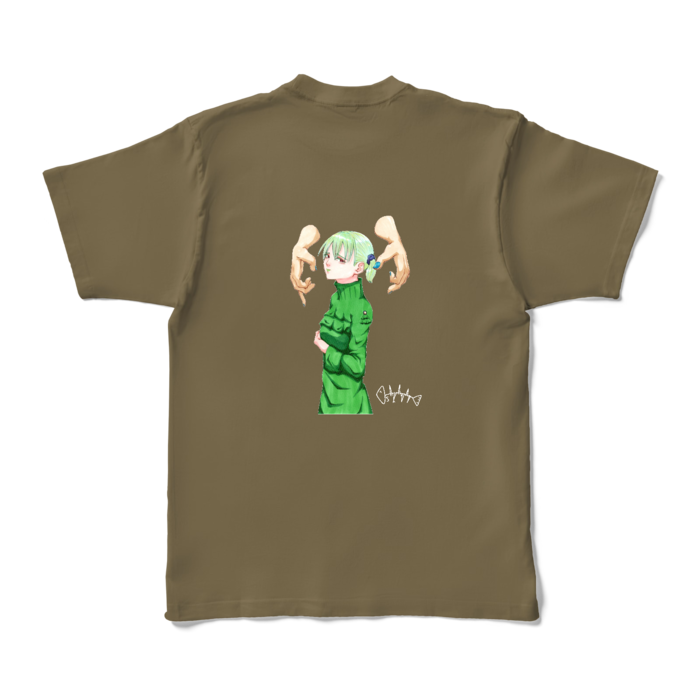 カラーTシャツ - XL - オリーブ (濃色)