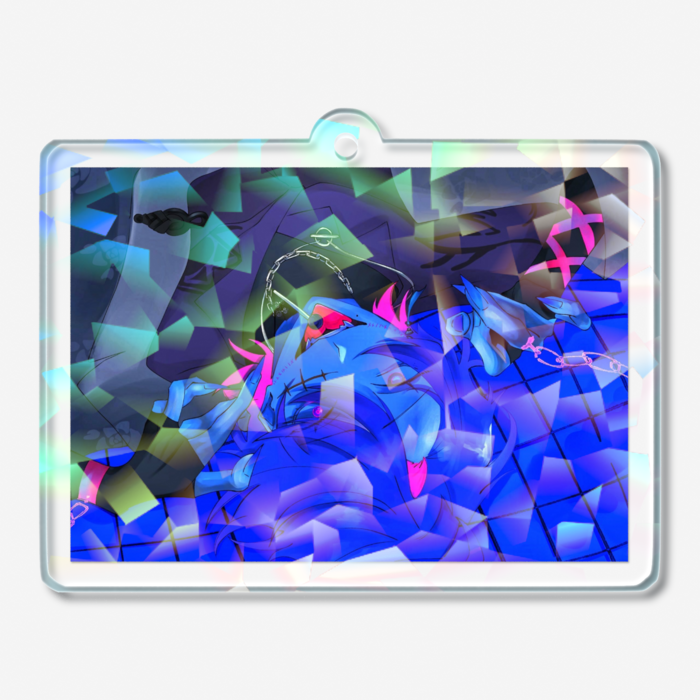 ホログラムアクリルキーホルダー - 50 × 50mm