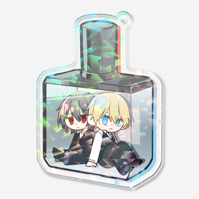 ホログラムアクリルキーホルダー - 70 × 70mm